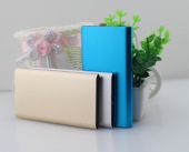 超薄聚合物移动电源4000毫安 双USB通用铝壳合充电宝 power bank