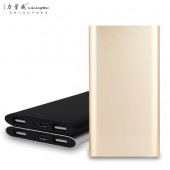 超薄铝合金聚合物移动电源 新款双USB通用充电宝 礼品power bank