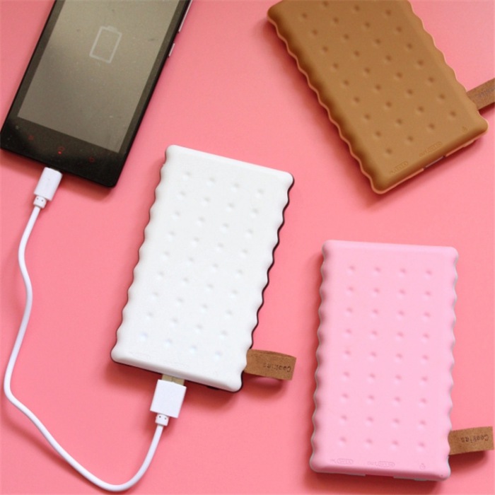 饼干充电宝超薄4000毫安 饼干移动电源 厂家礼品定制 power bank